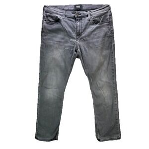 Paige Jeans Mens 34x30 Black Gray Federal Slim Straight Stretch Preppy Faded